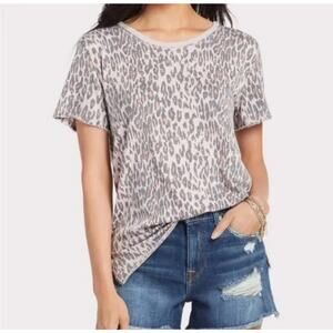 Free People Leopard Print T-Shirt Women’s Medium Casual Graphic Tee Animal Print